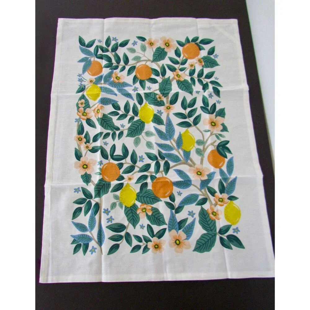 New Rifle Paper Co Citrus Grove Tea Towel + 2 BONUS Rifle Paper Co Notepads